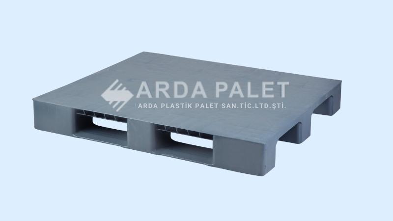 100X120 Gri Düz Plastik Palet