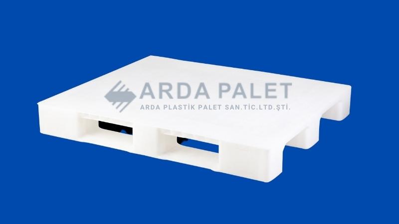 100X120 Beyaz Düz Plastik Palet
