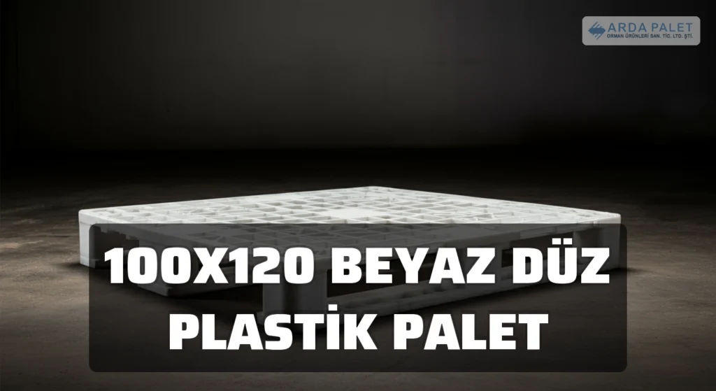 100x120 Beyaz Düz Plastik Palet