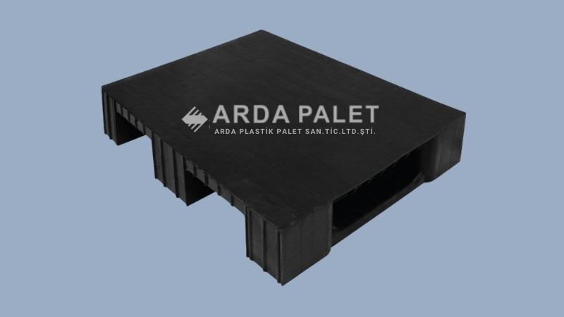 60X80 Gri Düz Plastik Palet