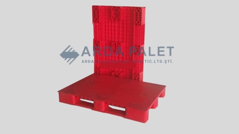 80X120 Kırmızı Düz Plastik Palet