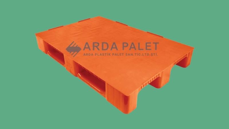 80X120 Turuncu Düz Plastik Palet
