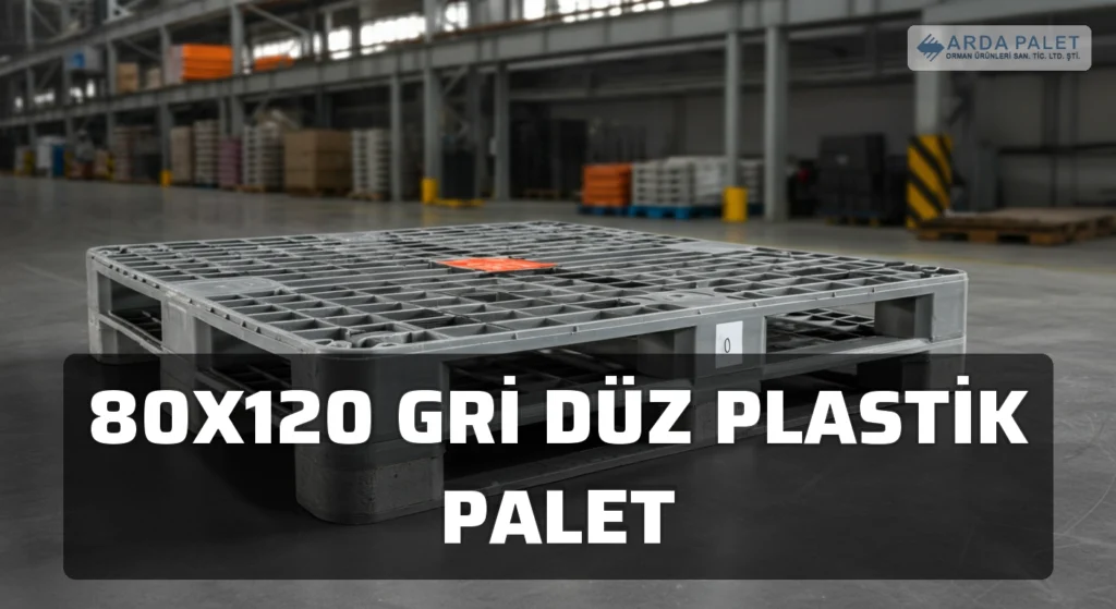 80x120 Gri Düz Plastik Palet