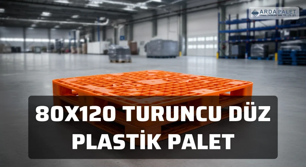 80x120 Turuncu Düz Plastik Palet