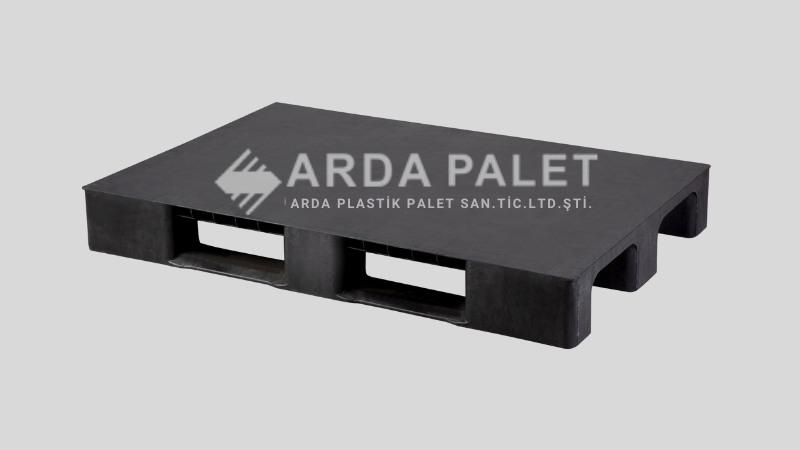 80X120 Siyah Düz Plastik Palet